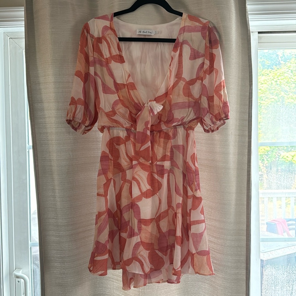 Pink patterned dress